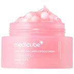 Medicube Pink Collagen Capsule Cream Face Lightweight Moisturizing Cream for Uneven Skin Tone Glow Hydration Korean Skin Care