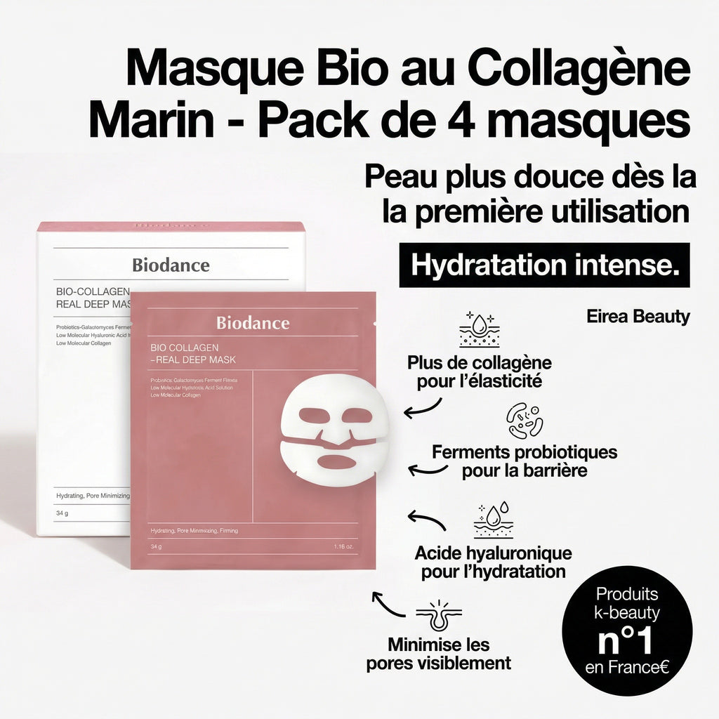Masque Bio au Collagène Marin - Pack de 4 masques
