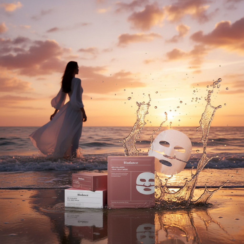 Biodance Beach Sunset avec silhouette de femme