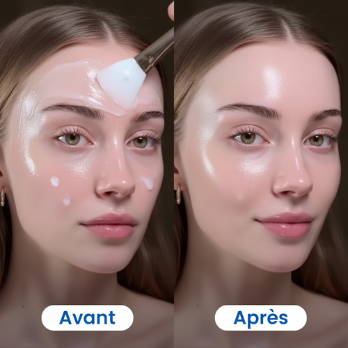 Image avant/après peel pour peau de verre